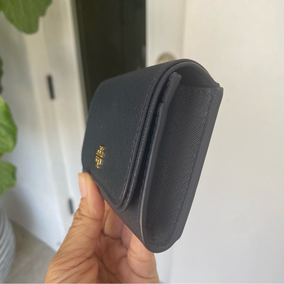 Navy ‼️ Tory Burch EMERSON CARD CASE 157146 Navy color - Picture 3 of 13